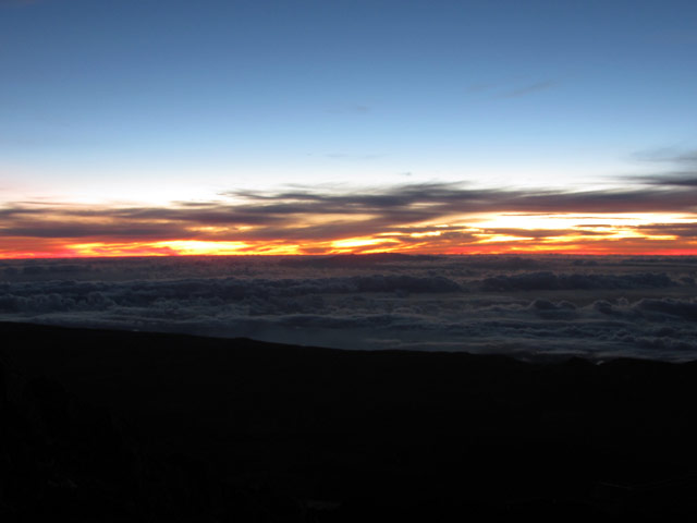 Kurz vor Sonnenaufgang