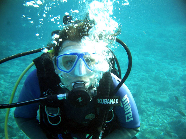 Kathleen beim Tauchen