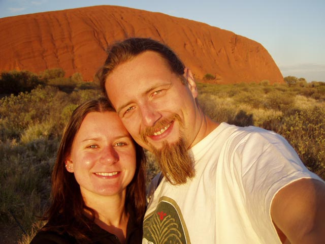 Sonnenaufgang am Uluru